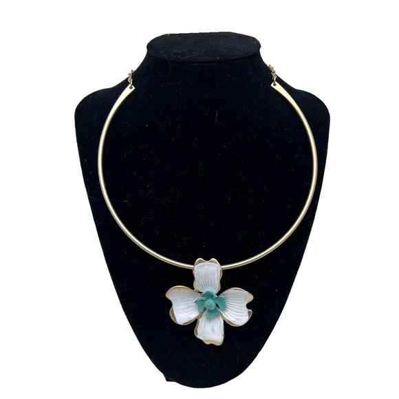 Robert Lee Morris Soho Patina Flower Pendant Necklace - Picture 1 of 4